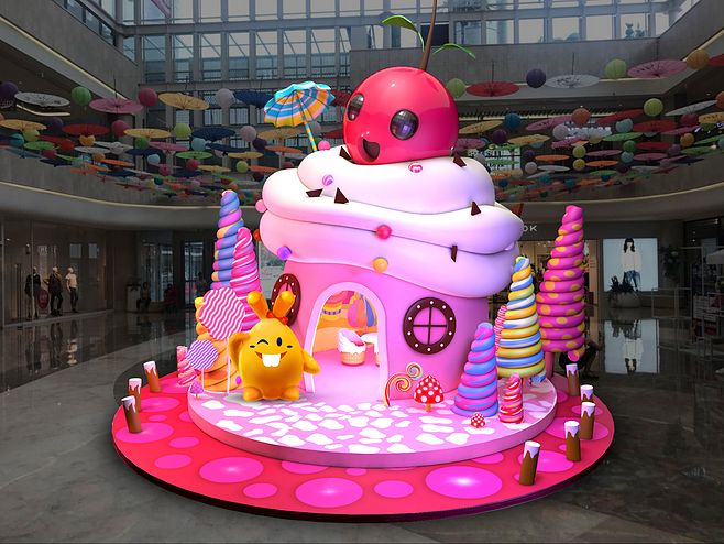 【新提醒】一套糖果美陈设计!_C4D作品